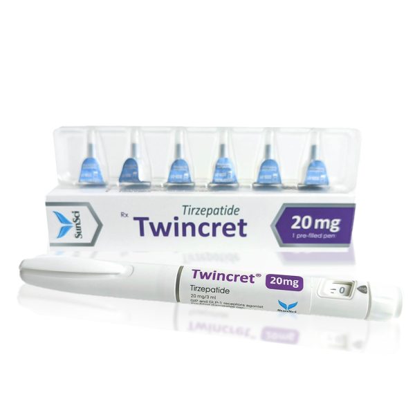 Twincret (Tirzepatide) 20 mg SunSci Pharmaceuticals photo d'emballage
